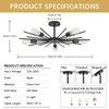 Karjearl Black Semi Flush Mount Ceiling Light, 27.5 Inch 5-Light