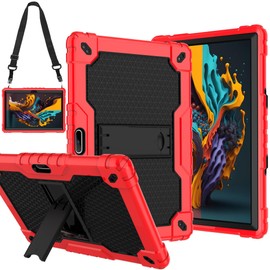 Doemoil Case for Sky PAD 10 Max 10.1" Tablet Case,Heavy-Duty Drop-Proof Shockproof Hybrid Kids Protective Case for Sky PAD 10 Max Tablet 10.1 inch Tablet (Red/Black)