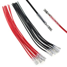 LUORNG 20PCS 2.8mm Female Fork Crimp Terminal Quick Connector with Insulation Sleeve Wire Length 20cm Suitable for Mechanical Equipment Electrical Equipment Electrical Systems