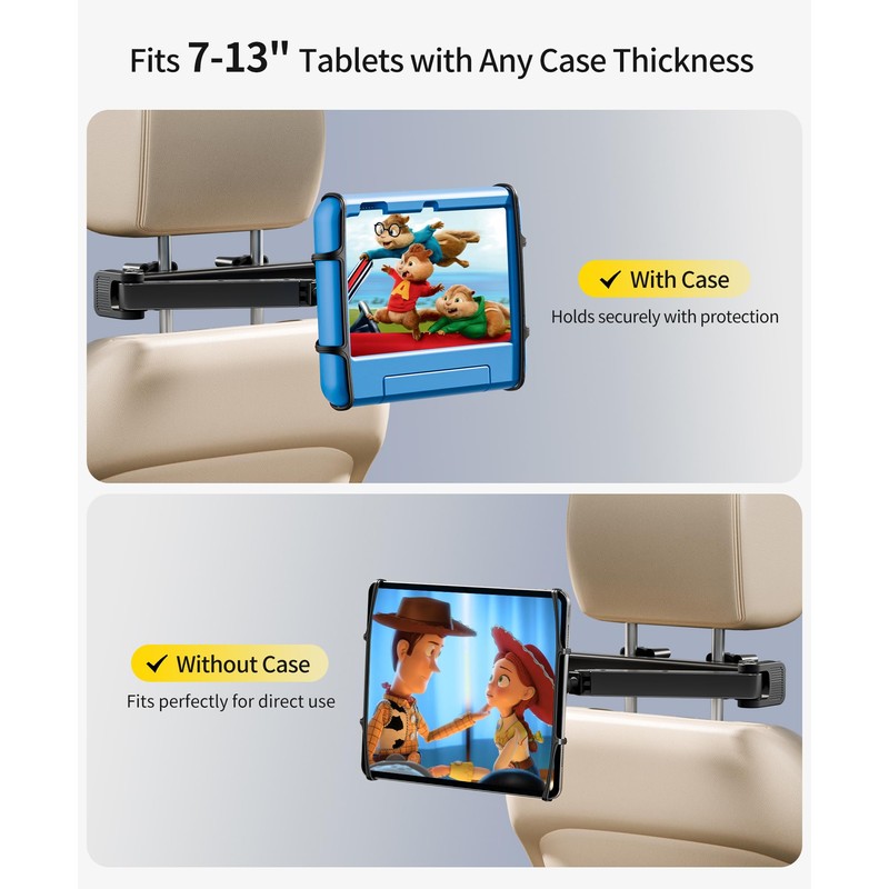 FANGOR Car Headrest Tablet Holder,Tablet Holder for Kids in Back