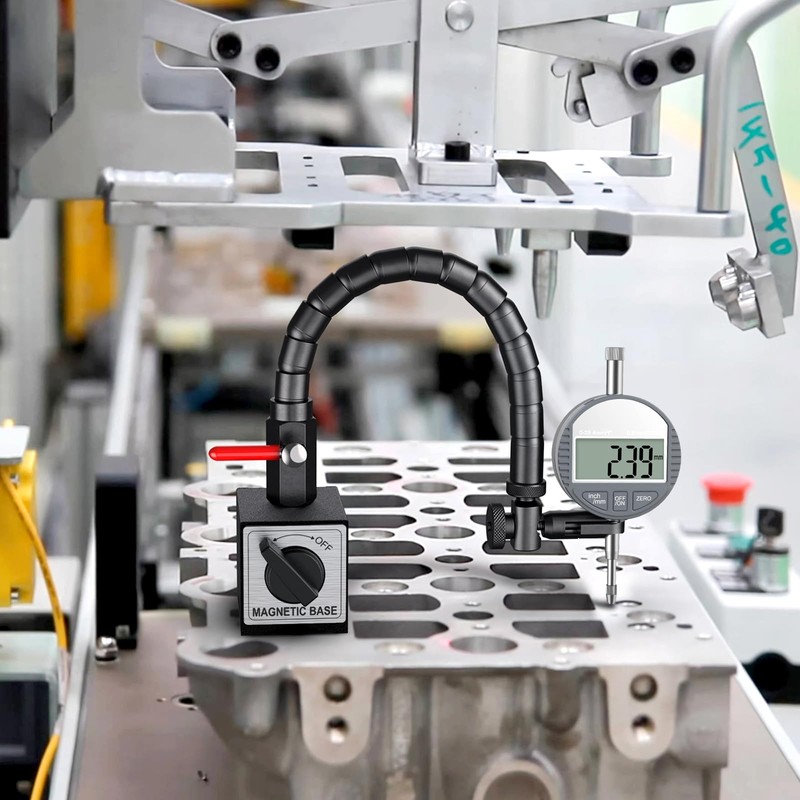 HDLNKAK Digital Dial Indicator 0-25.4mm/1''with Magnetic Base, Dial Indicator Tools