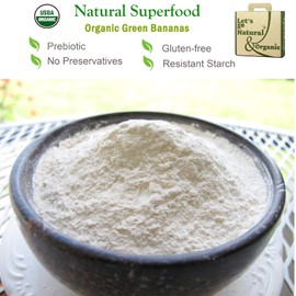 4 LB Organic Green Banana Powder - Superfood Prebiotic Resistant Starch for Smoothies - High Fiber Flour Alternative for Baking