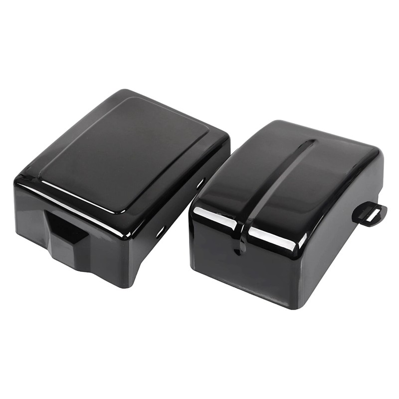 Unbranded Gloss Black Battery Box Side Covers For Harley Dyna