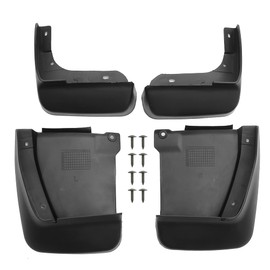 VekAuto Mud Flaps Kit Compatible for Honda Accord (Sedan) 2003-2007, Quality Plastic Black Front and Rear Splash Guards