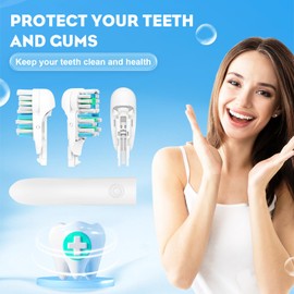 8 Pack Electric Toothbrush Heads Replacement Sensitive Dual Clean Rotating Sets Fit for Braun Oral B Cross Power 4732 3733 4734 Family Bathroom Necessary