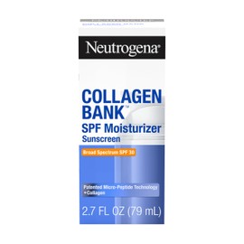Neutrogena Collagen Bank Face Moisturizer with SPF 30 Sunscreen, Daily Anti-Aging Face & Neck Collagen Cream with Micro-Peptide & SPF to Support & Defend Skin’s Natural Collagen, 2.7 fl oz