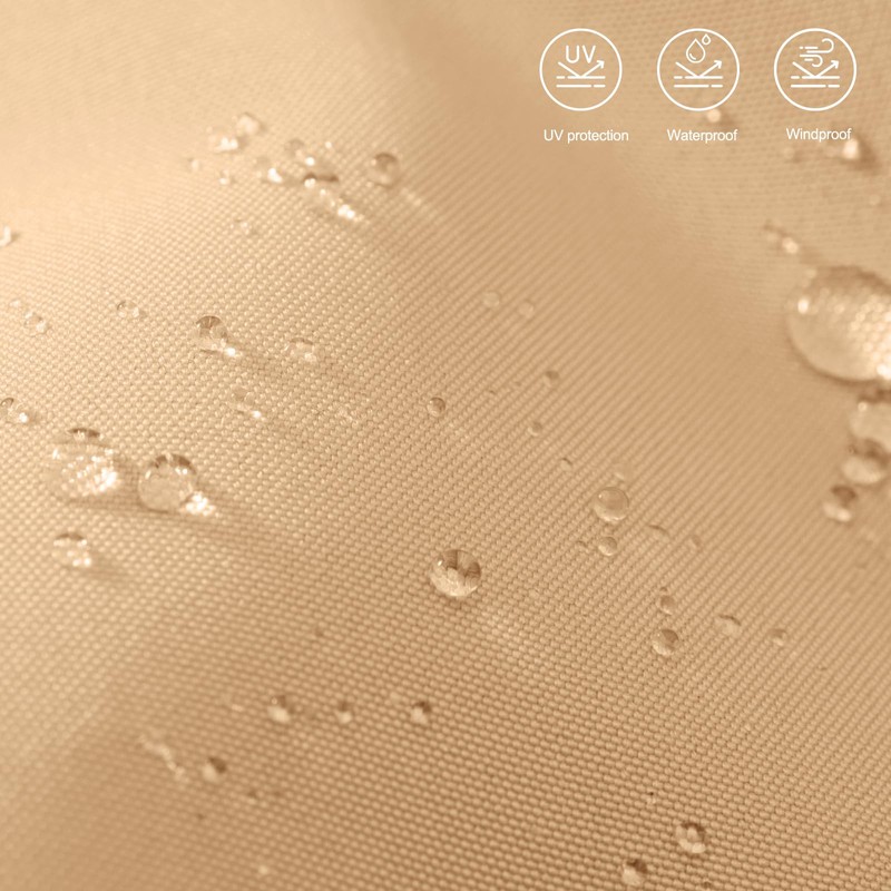 MASTERCANOPY Valance Patio Umbrella for Outdoor Table Market,7.5ft, Tan