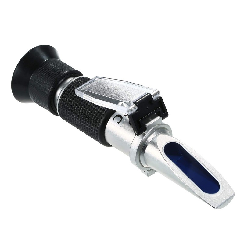 Domary Salinity Refractometer Handheld Seawater Hydrometers Optical Salinity Tester Portable