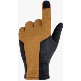 ONETAC SHORT CUFF TOUCH SCREEN PILOT NOMEX FLIGHT FLYERS DUTY WORK GLOVES, GOAT LEATHER SKIN TIGHT PALM (COYOTE/BLACK, XLARGE)