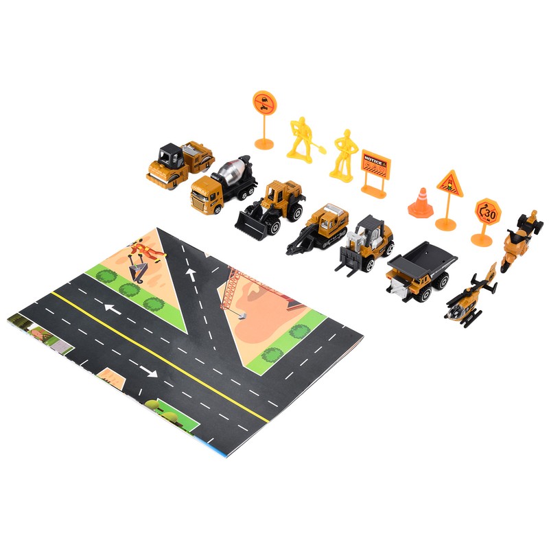 Pull Back Construction Vehicle Toys 1:64 Kids Truck Excavator Crane