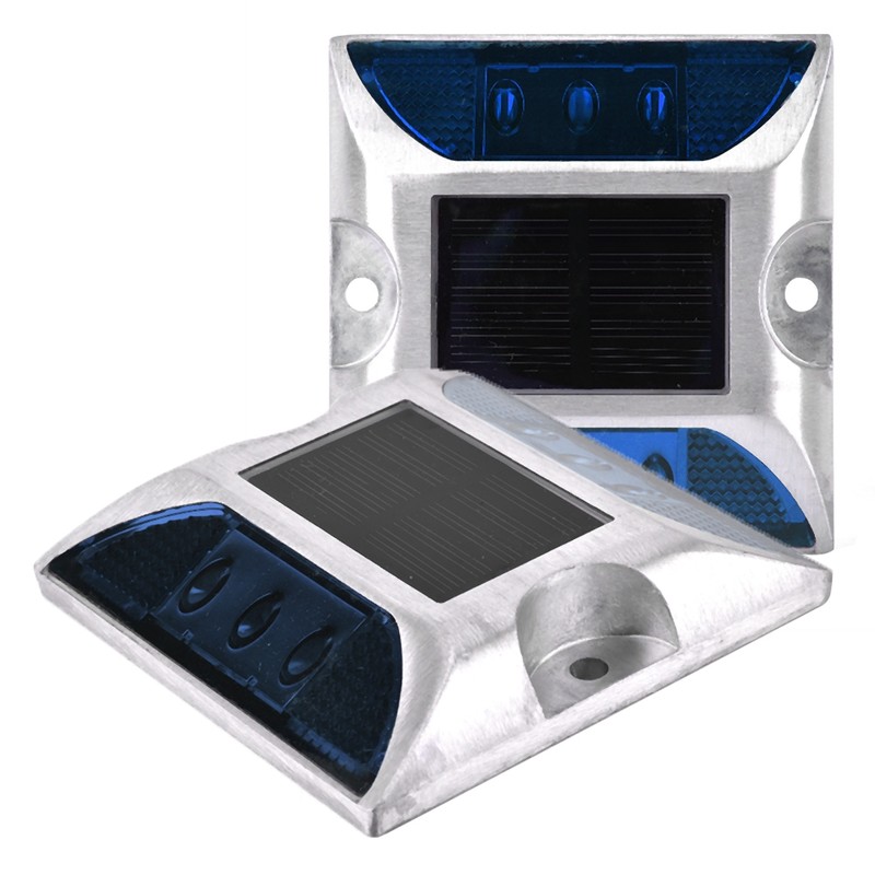 6 LED Solar Power Ground Marker Lights Waterproof Outdoor Driveway