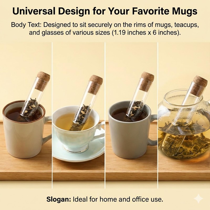 2 PCS Tea Infuser Glass Tea Strainers for Long Leaf