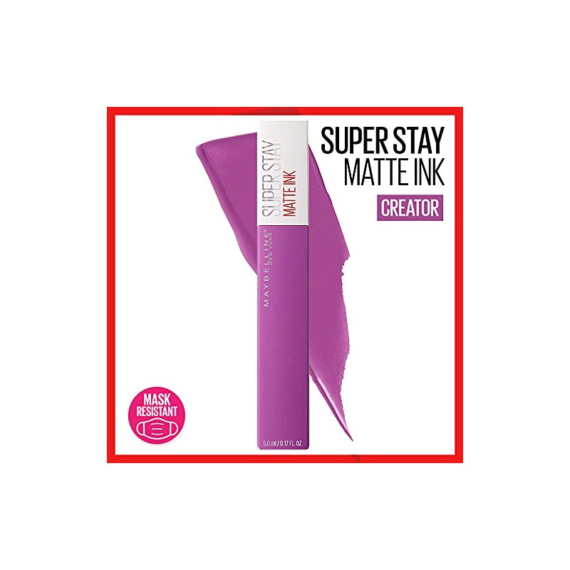 Maybelline Labial Liquido Matte Larga Duracion Superstay, Matte Ink 30