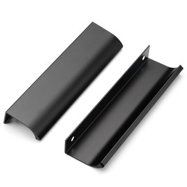 Ravinte Pack of 10 Handles for Kitchen Cupboards 128 mm Handles Black Concealed Furniture Handles Modern Furniture Handles Drawer Handle