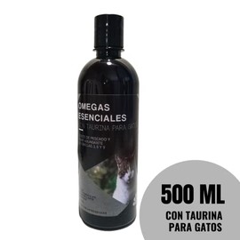 Aceite de Pescado para Gatos adicionada con Taurina, suplemento liquido de Formula especializada para Gatos abundante en Omega 3, 6 y 9. (500 ml)