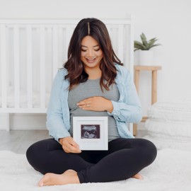 Pearhead Love At First Sight Sonogram Frame, Ultrasound Picture Frame, Pregnancy Announcement Photo Frame, Baby Keepsake Gift For Expecting Parents