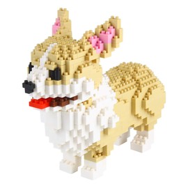 Larcele Micro Dog Building Blocks Pet Mini Building Toy Bricks,950 Pieces KLJM-02 (Welsh Corgi)