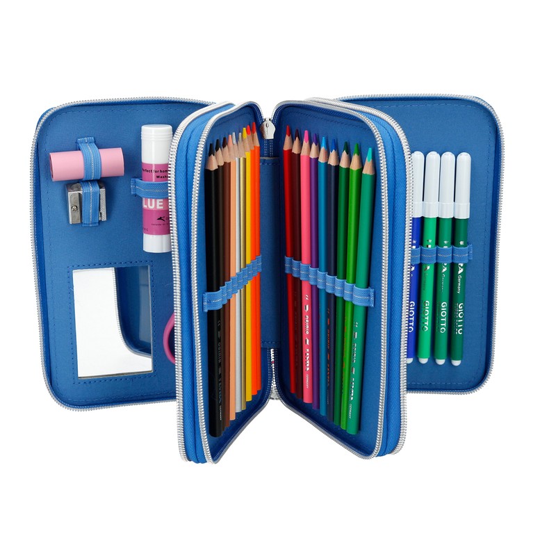 Top Model feather bag, 3-fold, multi-coloured