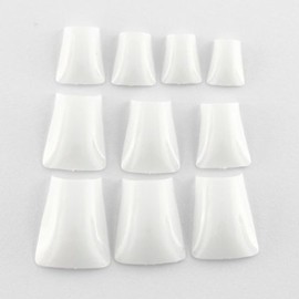 500 pcs White Duck Feet Style Duck Nail Tips Wide French False Nail Tips Acrylic Nail