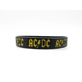 Rock Band Punk Music Bracelets AC/DC Heavy Metal Silicone Straps Wristband ACDC - YELLOW