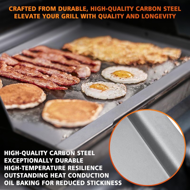 Hisencn Cast Iron Griddle Insert for Nexgrill 720-0830H, Nexgrill 720-0830X,