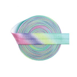 Yalulu 20 Yards Pastel Rainbow Rubber Band Elastic Band Sewing Elastic Band Elastic Cord Elastic Band for Sewing Clothing and Headband DIY Crafts