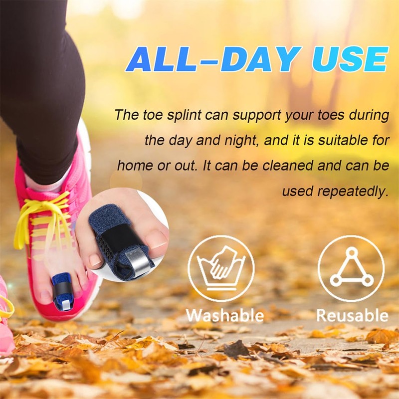 YJWZWE Toe Splint for Broken Toe U-Shaped Toe Corrector Brace
