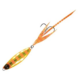 Hayabusa Jack Eye Kunekune FS419 Fishing Lure, 1.1 oz (30 g) #6 Gold Orange Zebra