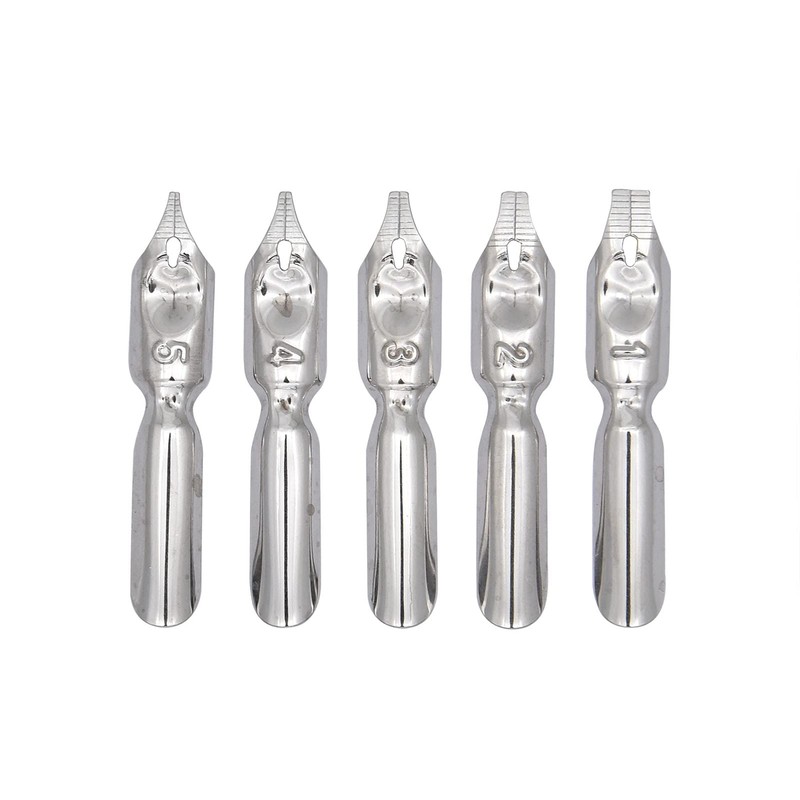 Gullor Calligraphy Feather Quill Pen and 5 Calligraphy Nibs for