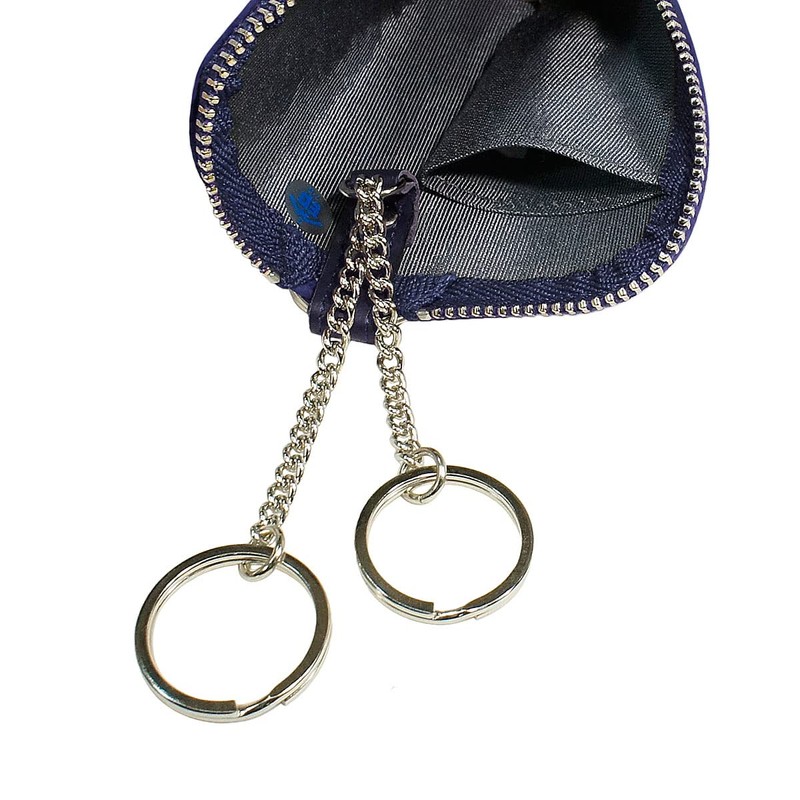 Indenya 4707-14-179 Key Case D Deer Leather Navy Blue Base