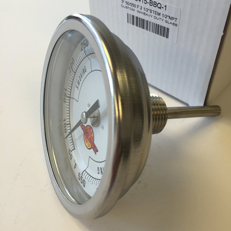 LavaLock® 3" Adjustable Gas Charcoal Smoker Pit Grill BBQ Thermometer