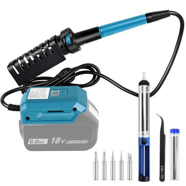 Soldering Iron Set, Cordless Makita Rechargeable Welding Solder, Rapid Heating,