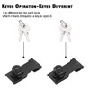 2 Packs 3 inch Keyed Hasp Locks,Twist Knob Keyed Locking