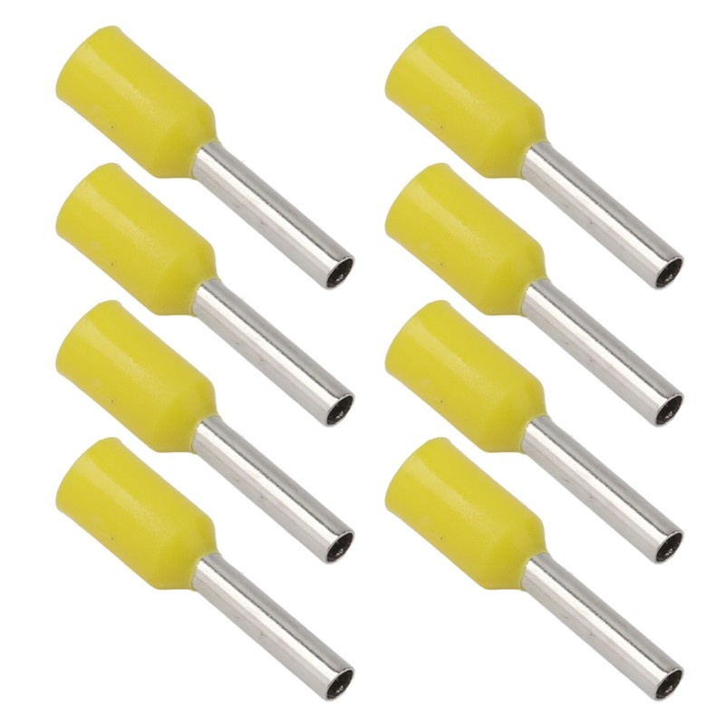 1000pcs E1008 Insulated Ferrules Terminal Copper PVC Pin Cord End