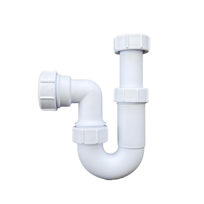 Universal Adjustable Swivel P Trap with Anti-Slip Ring, Telescopic Sink