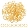 HOBBIESAY Pack of 100 Golden Jump Rings 6 mm Open