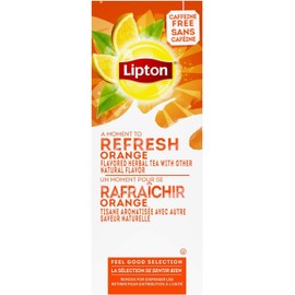 Lipton - Caffeine Free Orange Herbal Tea, 28 Tea Bags, 2.1oz Box (Pack of 3)