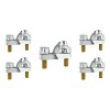 Sanplom 5pzs De Llave Mezcladora Para Lavabo 4'' Maneral Zamac
