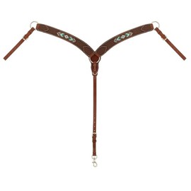 Weaver Leather Beaded Basket Stamp Contoured Breast Collar