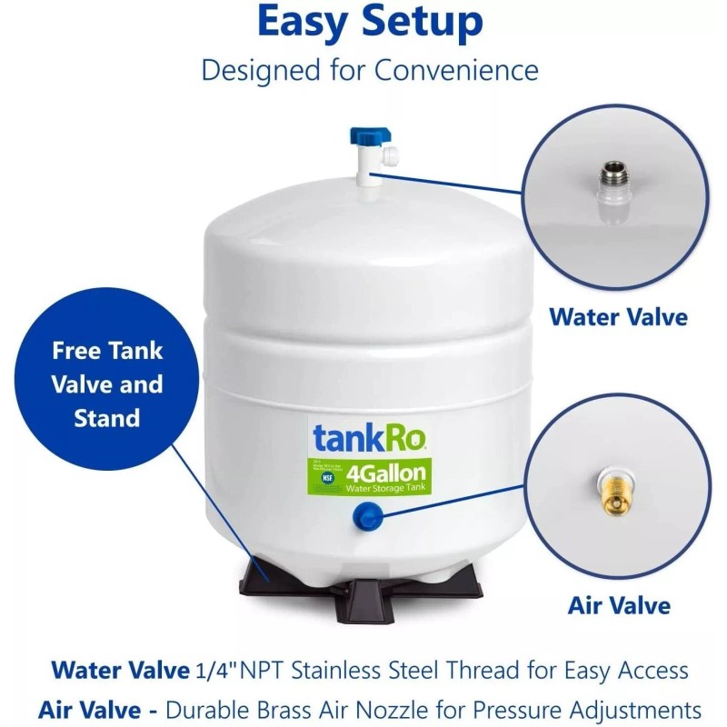 Express Water TANKRO REVERSE OSMOSIS WATER STORAGE TANK 4 GALLON