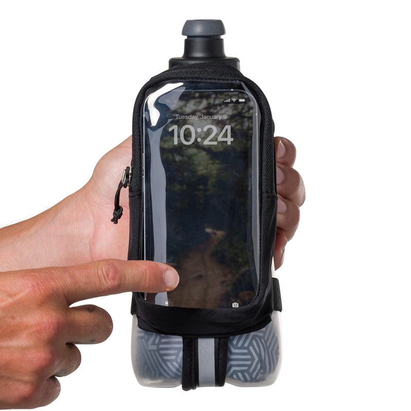 Nathan - SpeedDraw 2 View 18oz Ins. Flask Black/Reflective Silver