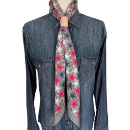 100% Cotton Bandana Scarf Wild Rag - Cowboy Western Scarves for Men and Women, 36in or 42in sizes, Full Color on Both Sides (BIG BAD BANDANA - Oh My Stars, 36")