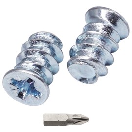 SKIR'CO (50 pcs) Zinc Plated Euro Screws 5.8 x 9 mm, Drawer Runner Screws, Flat Countersunk Head, Hinge Screws