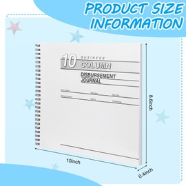 Humyoun Disbursement Journal 10 x 8.5 Inches Expense Ledger Cash Disbursement Journal Accounting Sheets 10 Column Ledger Sheets