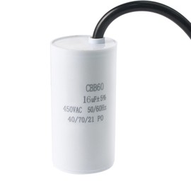 16 uf ± 5% 450VAC 50/60hz 40/70/21 PO CBB60 Oval Run Start Capacitor Air Conditioner Capacitors for AC Unit Fan Motor Start Pool Pump Air Condenser Straight Cool