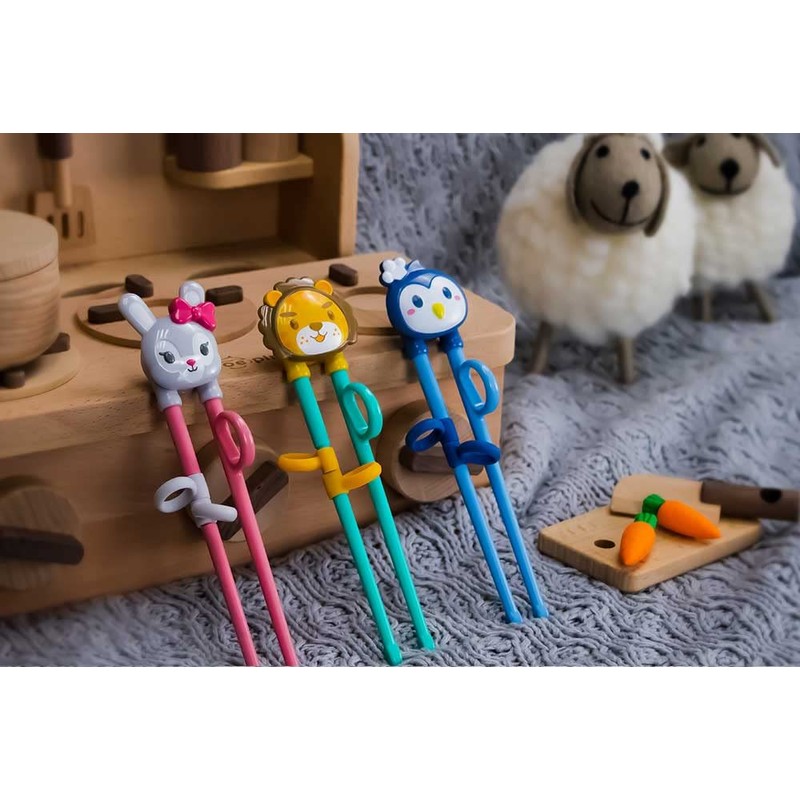 Yoyo Monkey Flatware Set Training Chopsticks Fork Spoon for Right-Handed