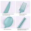 Camping Utensil Set, Reusable Utensils Set with Case, Plastic Cutlery