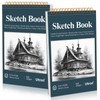 Utron 5.5"x8.3" Sketch Book Set, 2 Packs Top Spiral Sketchbook,