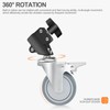 Alluneitter 3-Pack Professional Swivel Caster Brake locking casters Metal Wheel