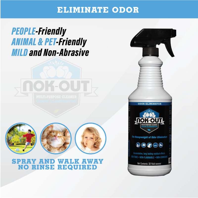 Nok Out Odor Remover, Pet Deodorizer and Cleaning Spray, 32